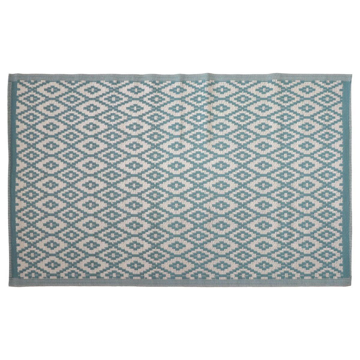 JUST HOME COLLECTION - Alfombra de Terraza Nordica Turquesa/Blanco 180x120cm