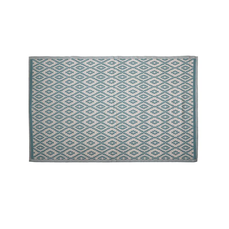 JUST HOME COLLECTION - Alfombra de Terraza Nordica Turquesa/Blanco 230x160cm