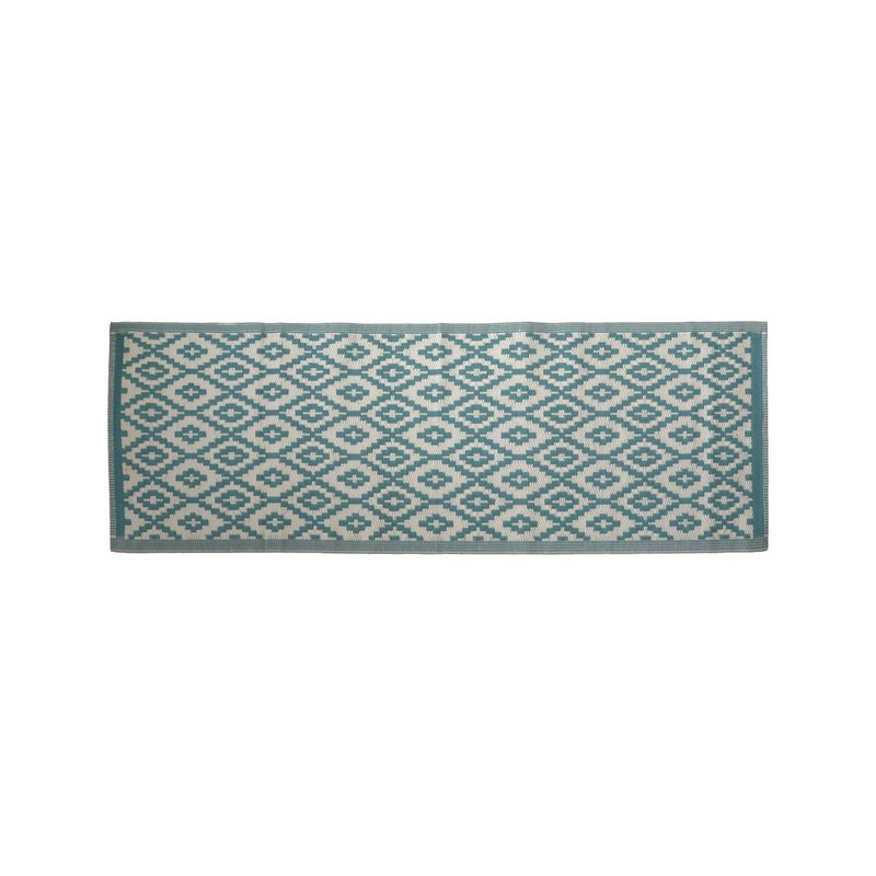 JUST HOME COLLECTION - Alfombra de Terraza Nordica Azul/Celeste 230x80cm