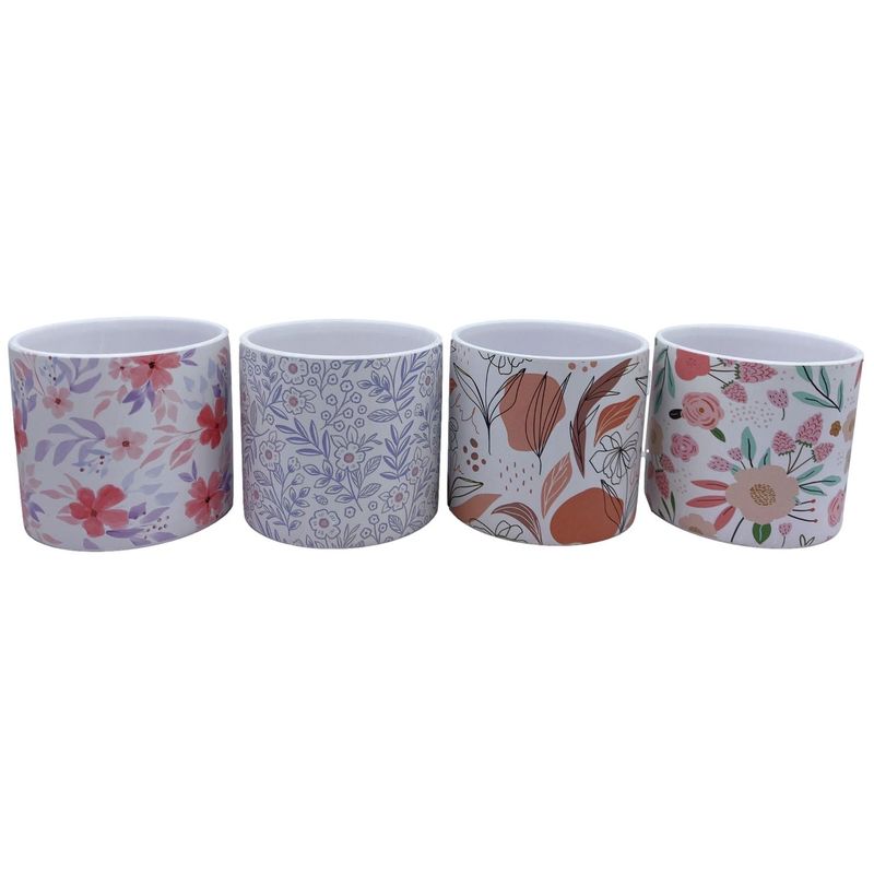 JUST HOME COLLECTION - Macetas Floreadas 13cm Diseños Surtidos