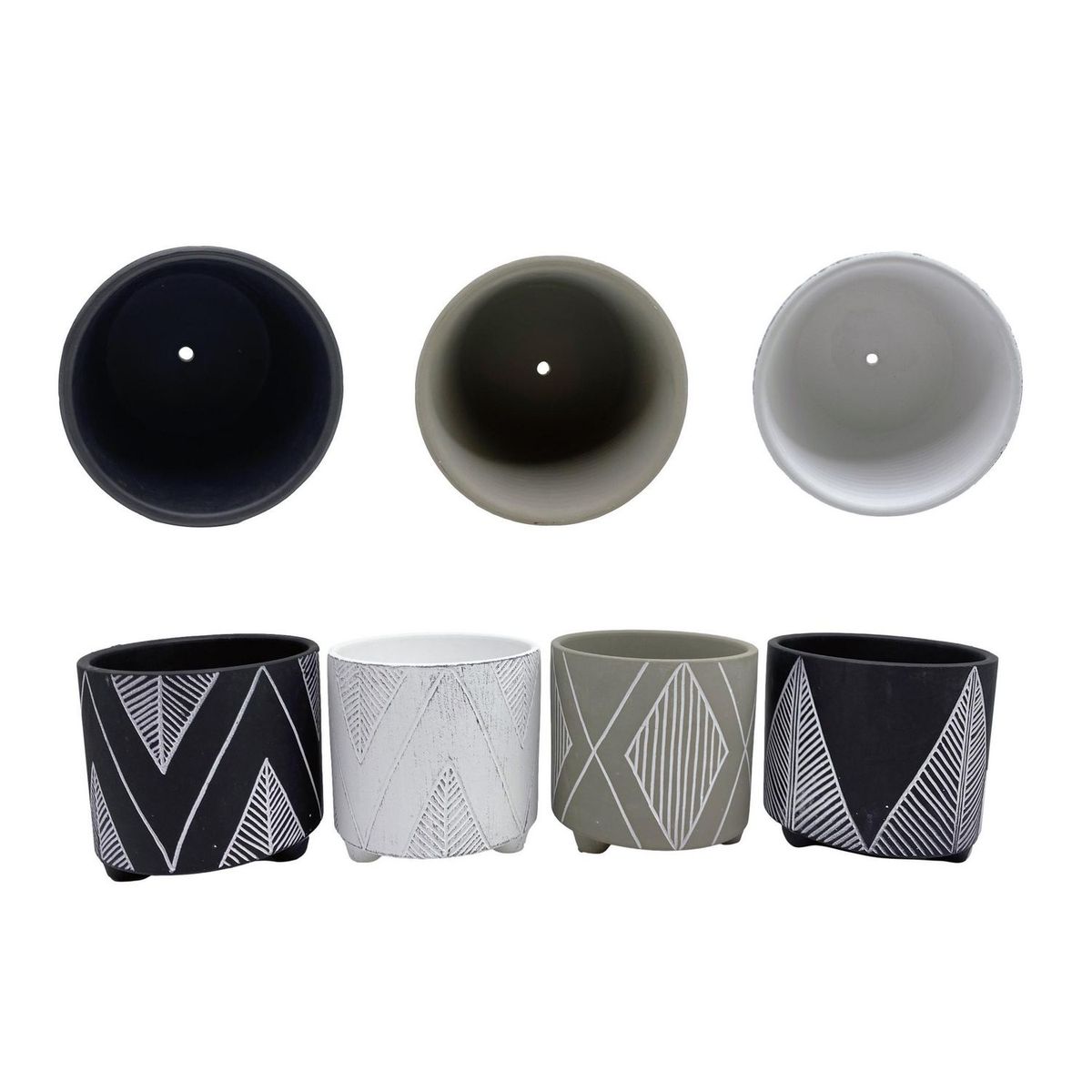 JUST HOME COLLECTION - Maceta Etnia 13cm Colores Surtidos