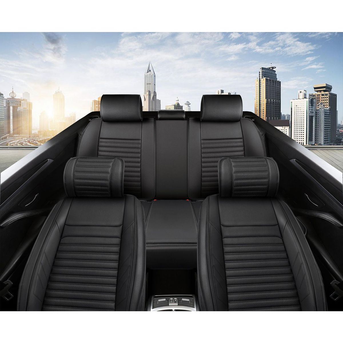 AUTOSTYLE - Set de Fundas para Asiento de Autos Cuero Art