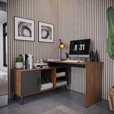 Escritorio en L Casta�o Melamina Chelsea