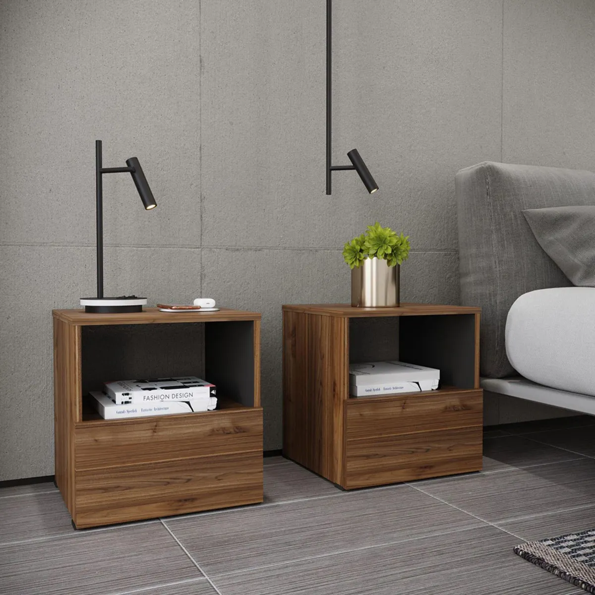 JUST HOME COLLECTION - Set 2 Veladores Melamina Abigail