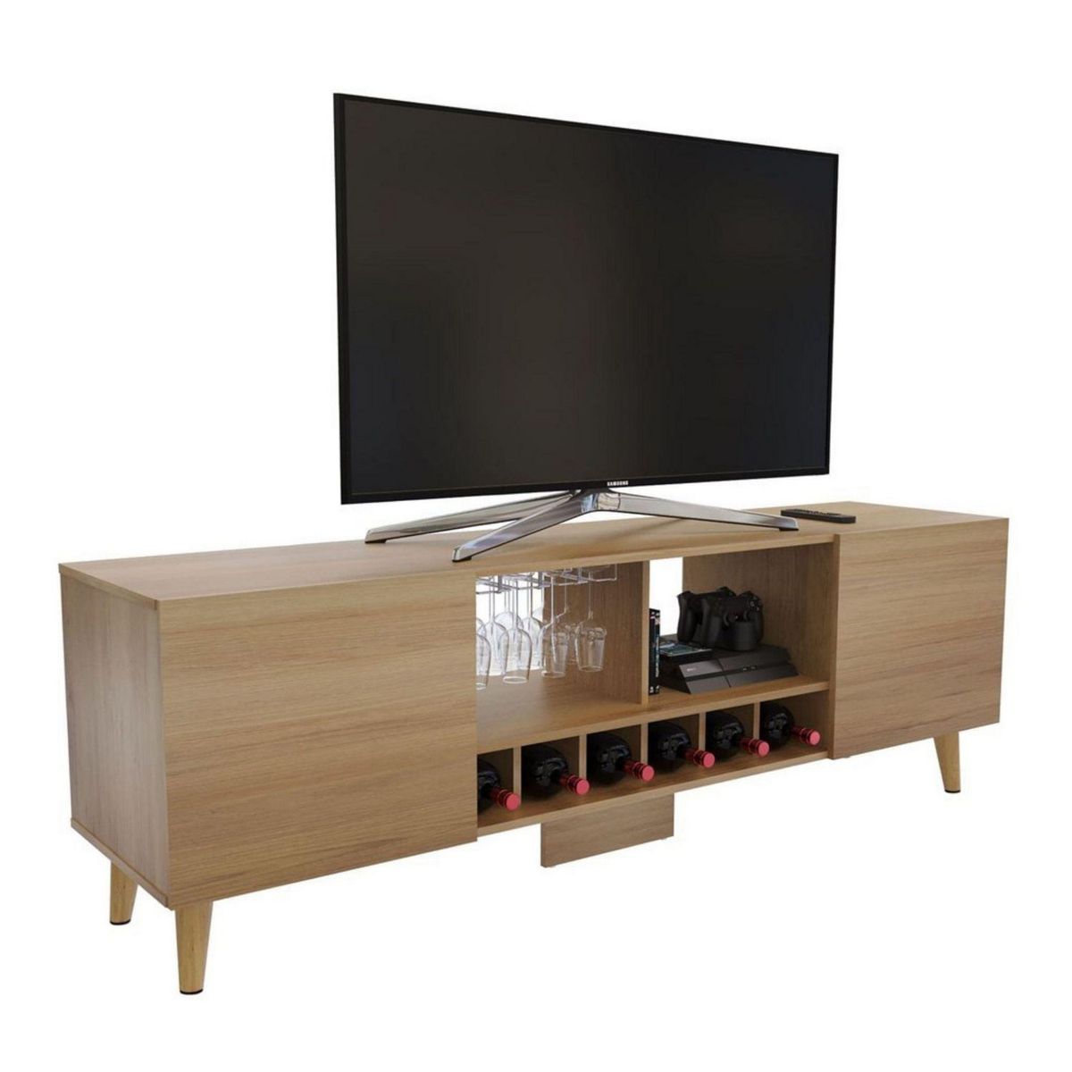 JUST HOME COLLECTION - Mesa de TV 70" Melamina York Natural