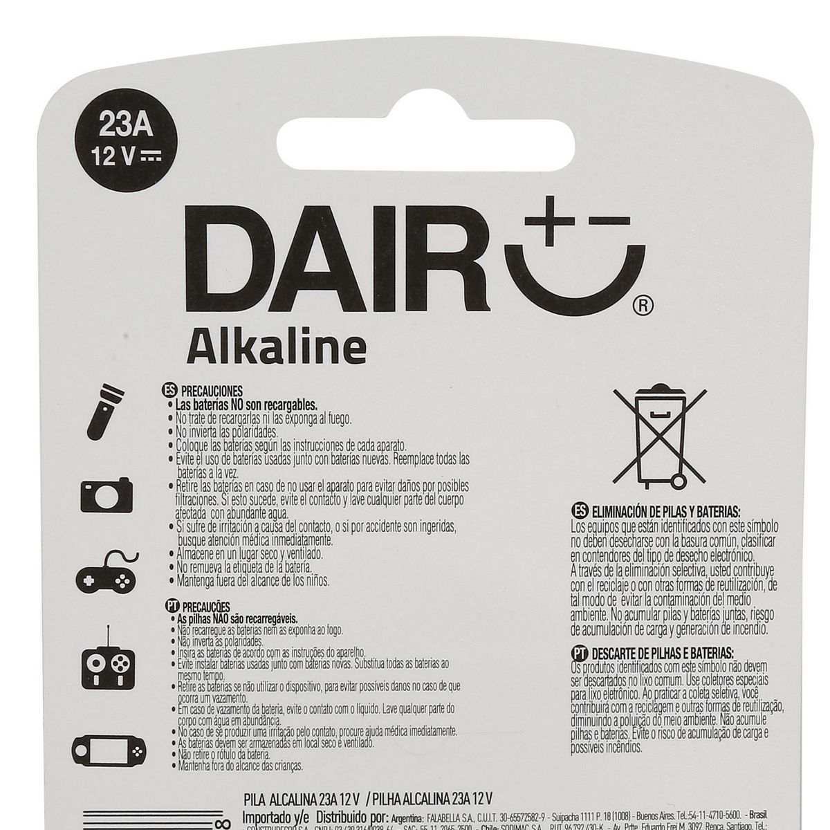 DAIRU - Pila Alcalina 23A