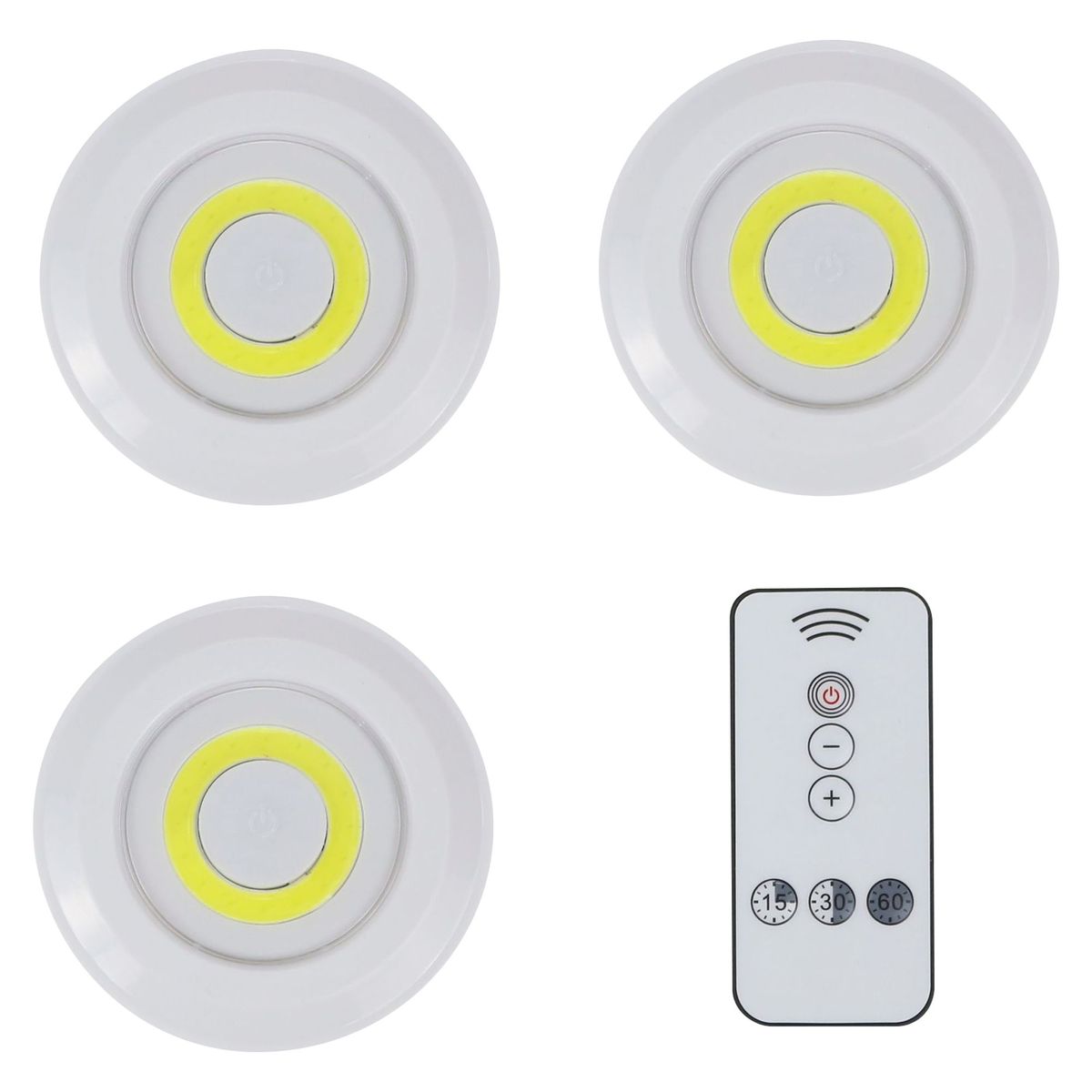 DAIRU - Pack 3 Luz Led con Control 100lm