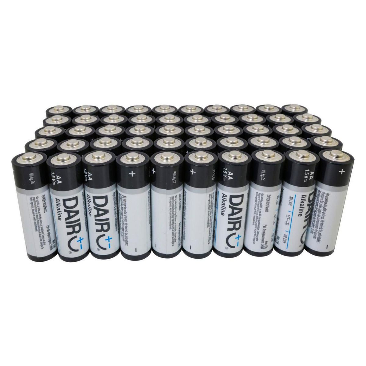 DAIRU - Pack 50 Pilas Alcalinas AA + 50 Pilas Alcalinas AAA