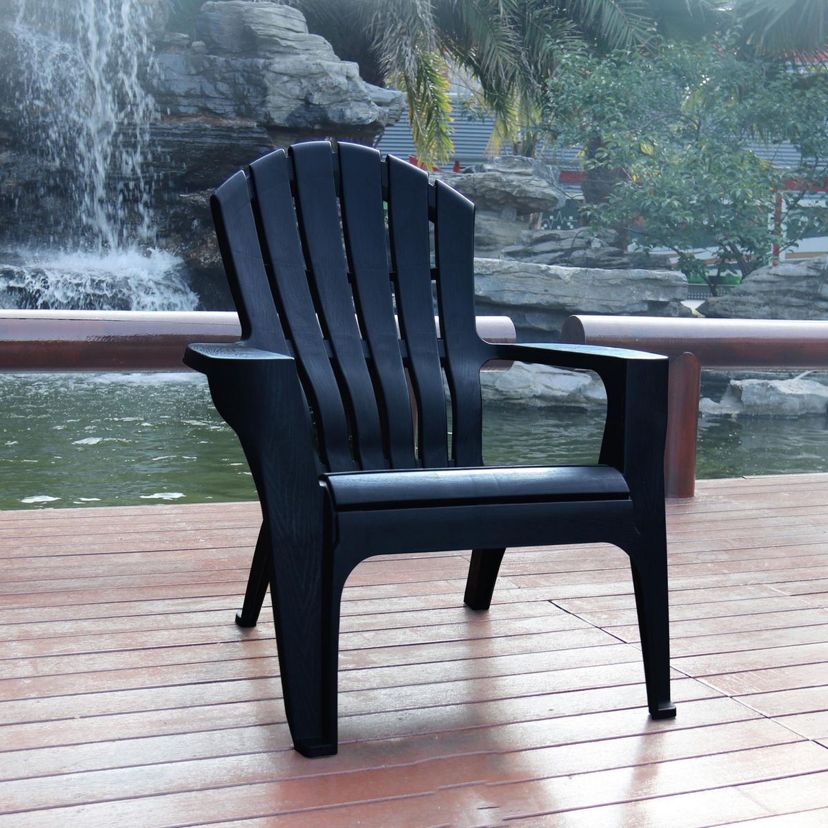 JUST HOME COLLECTION - Sillón Terraza Resina Negro 89x76x91 cm