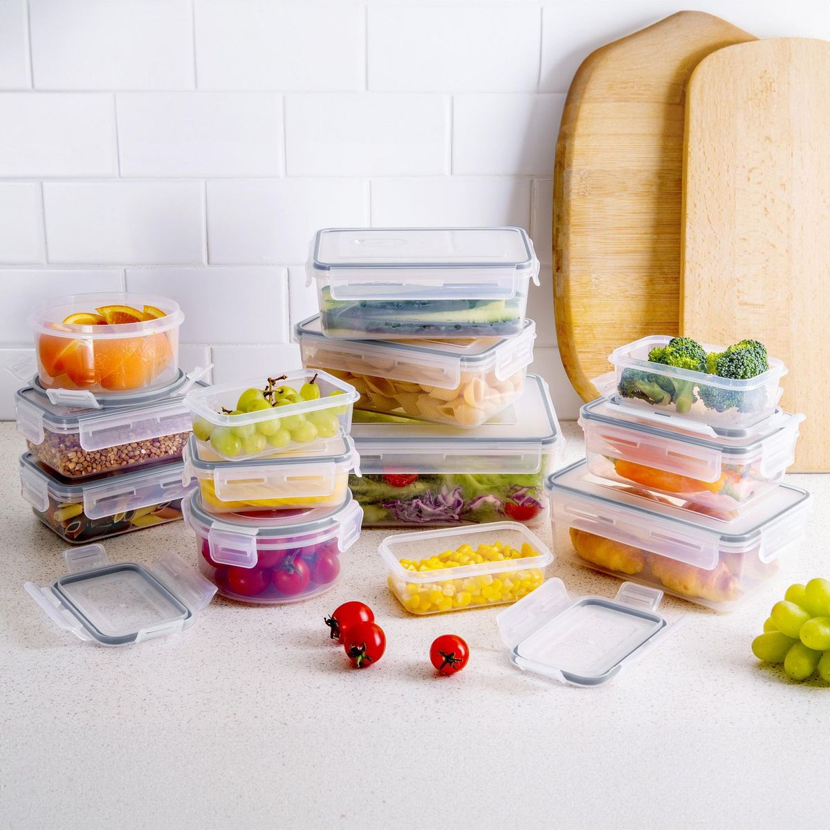 JUST HOME COLLECTION - Set de Tapers de Plástico 26 Piezas