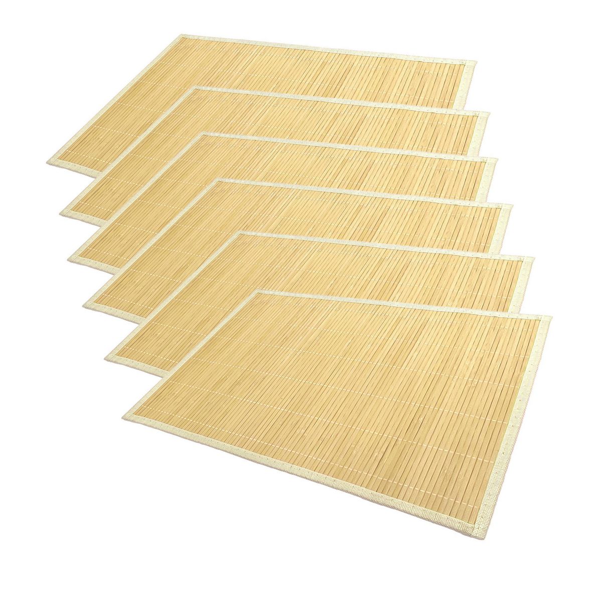 JUST HOME COLLECTION - Set 6 Individuales de Bambú