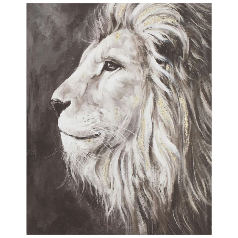 JUST HOME COLLECTION - Cuadro Canvas Leon Perfil 80X100 CM