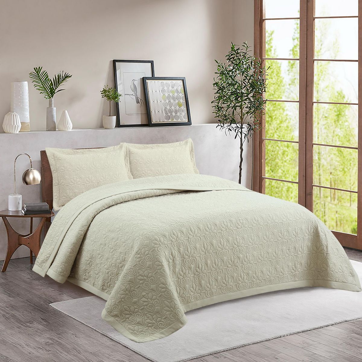 JUST HOME COLLECTION - Cubrecama Liso Clásico King