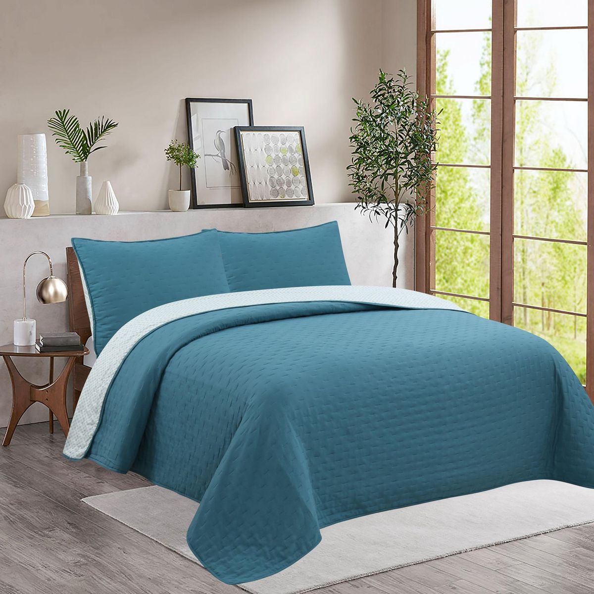 CASA BONITA - Cubrecama Promo Turquesa 2P