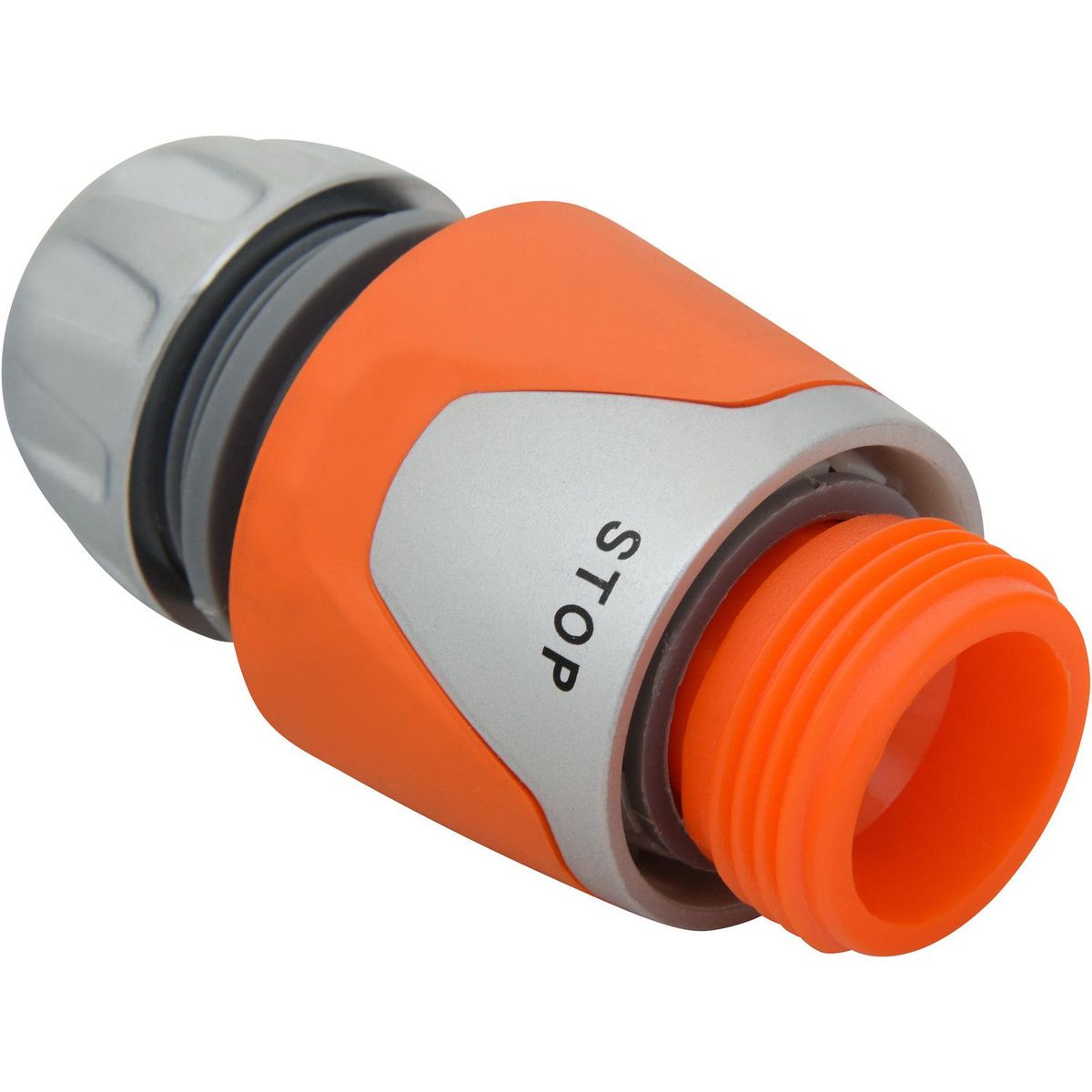 ERGO - Conector de Manguera Rápido 1/2 Con Stop Premium