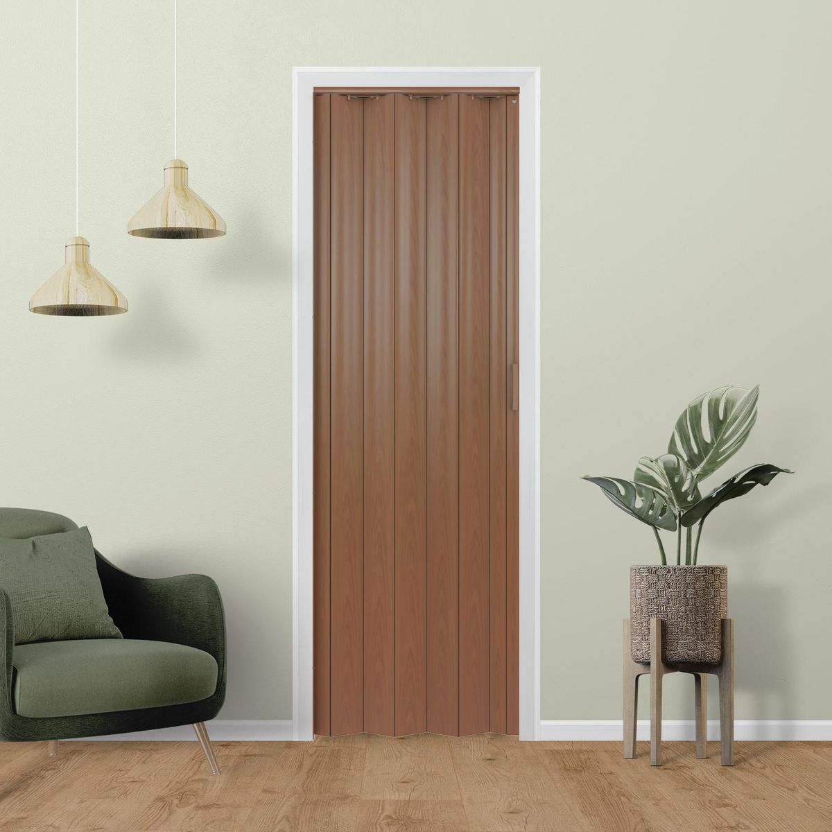 HOLZTEK - Puerta Plegable PVC Tivoli Caoba HO