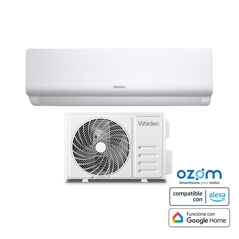 WURDEN - Aire Acondicionado Split 9000BTU Inverter Wi-Fi