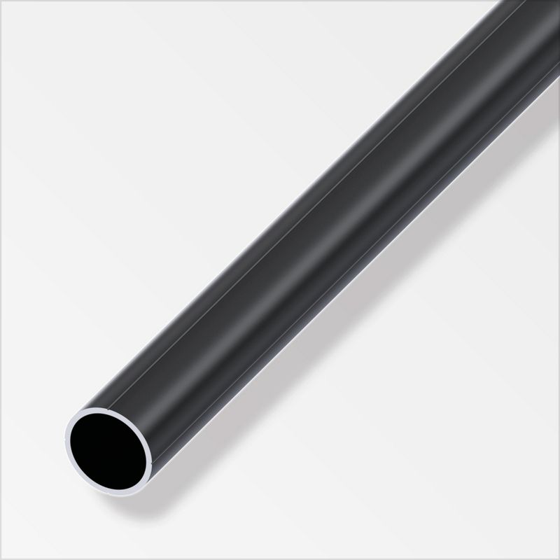 ALFER - Tubo Redondo 23.5 Negro 2.5M
