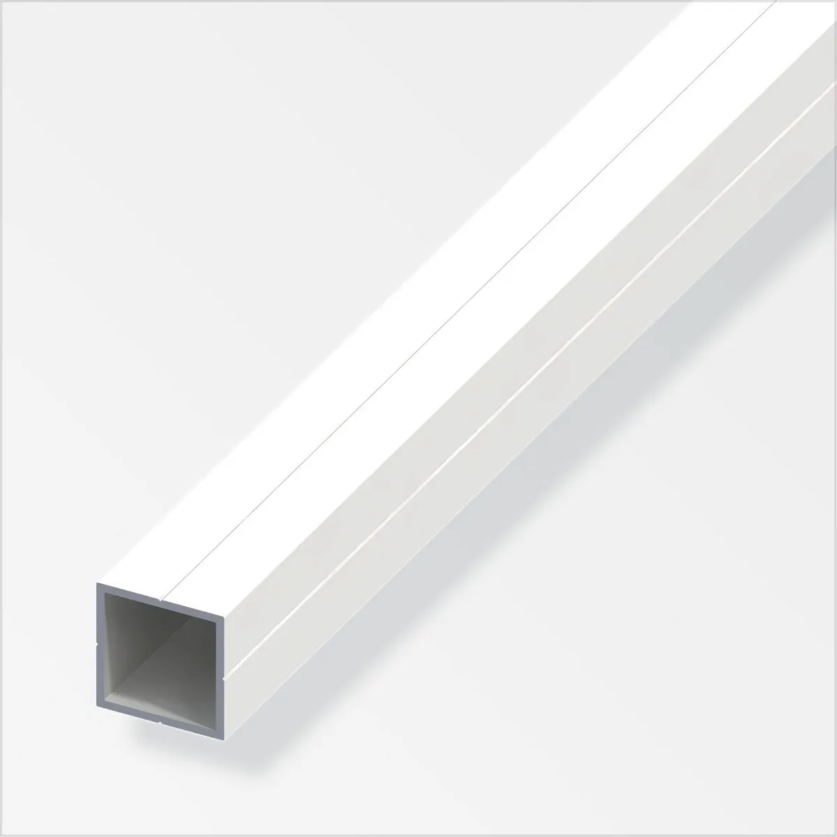 ALFER - Tubo Cuadrado 23.5 Alum Blanco