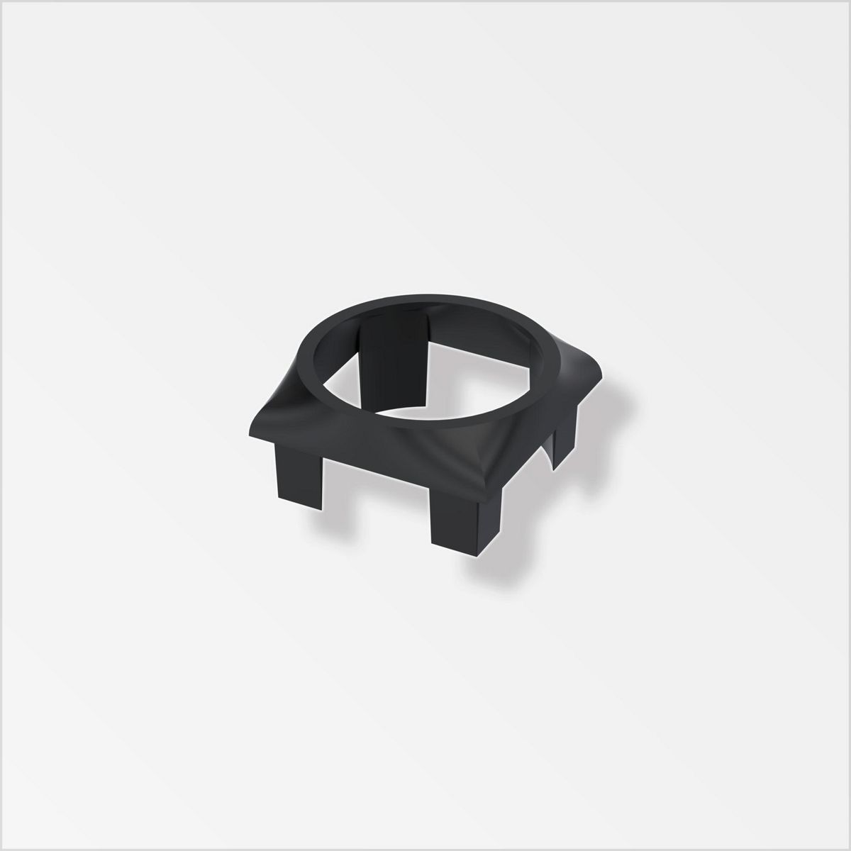 ALFER - Adap Redondo Cuadrado Negr X10