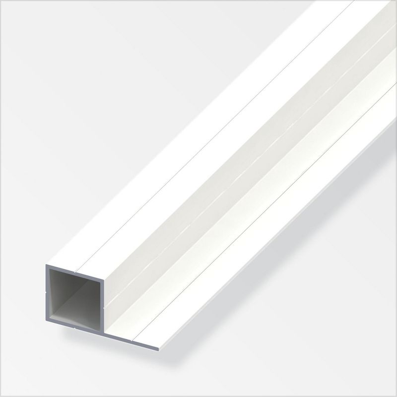 ALFER - Tubo Cuadrado 23.5 Alum Plata