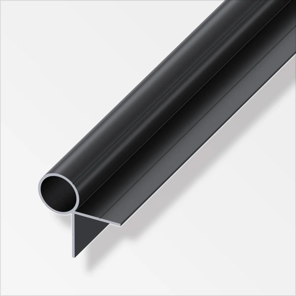 ALFER - Tubo Redondo 2Br Negro 2.5M