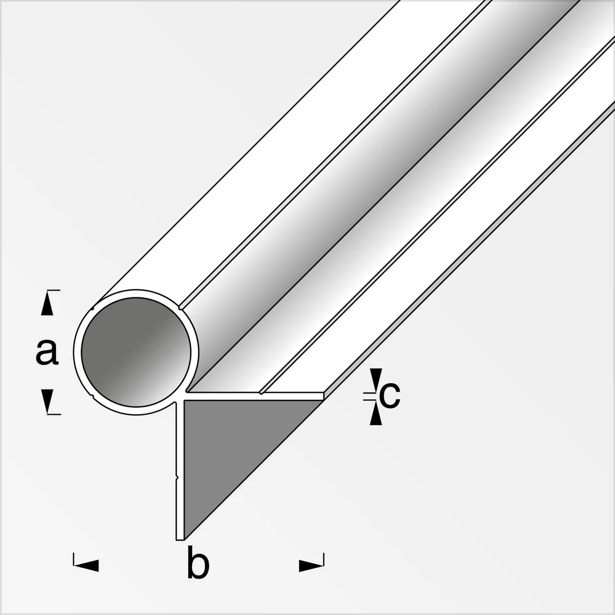 ALFER - Tubo Redondo 2Br Negro 2.5M