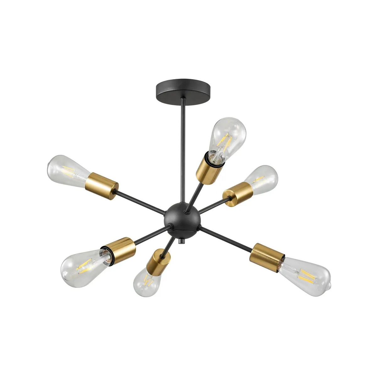 JUST HOME COLLECTION - Lámpara de Techo Trenches 6L Dorado