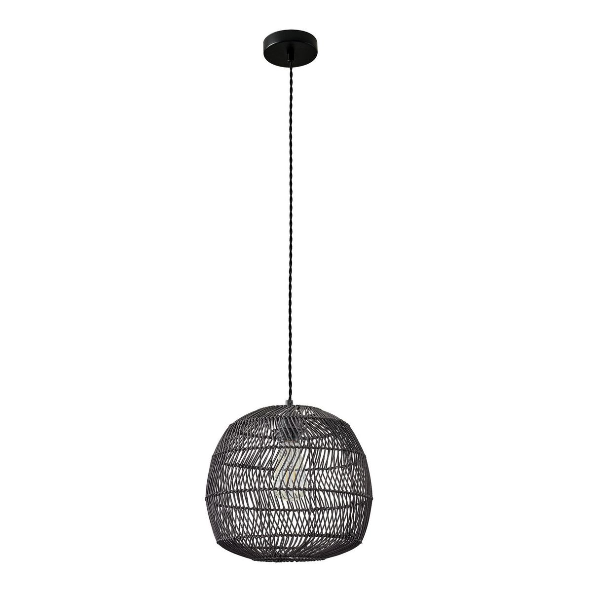 JUST HOME COLLECTION - Lámpara Colgante Natali 1L E27 Negro