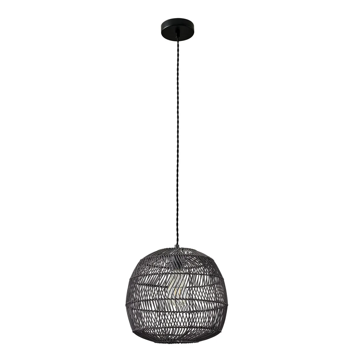 JUST HOME COLLECTION - Lámpara Colgante Natali 1L E27 Negro