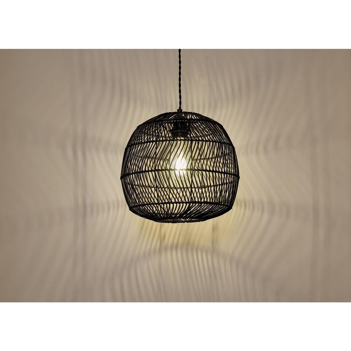 JUST HOME COLLECTION - Lámpara Colgante Natali 1L E27 Negro