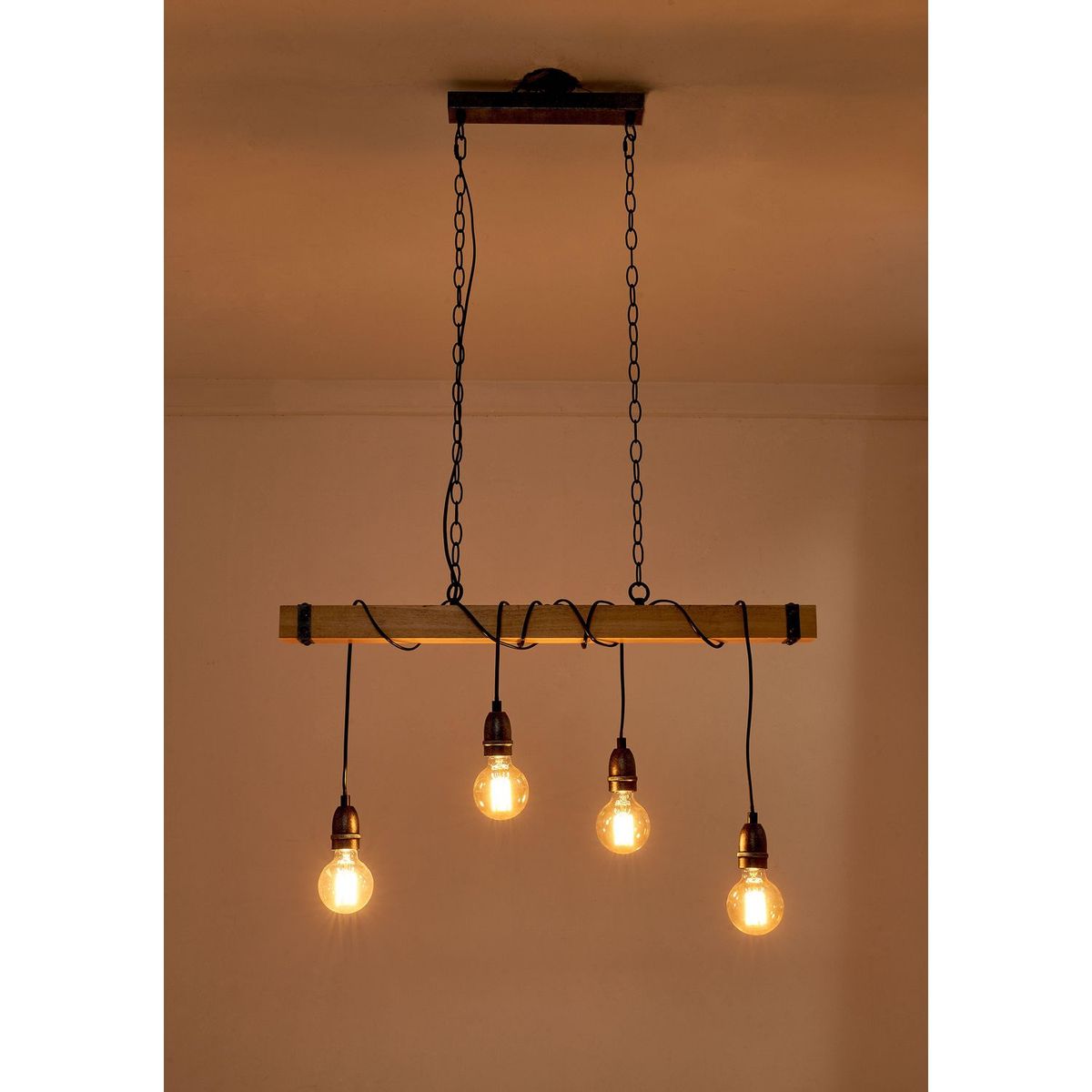 JUST HOME COLLECTION - Lámpara Colgante Safiro 4L E27 Natural