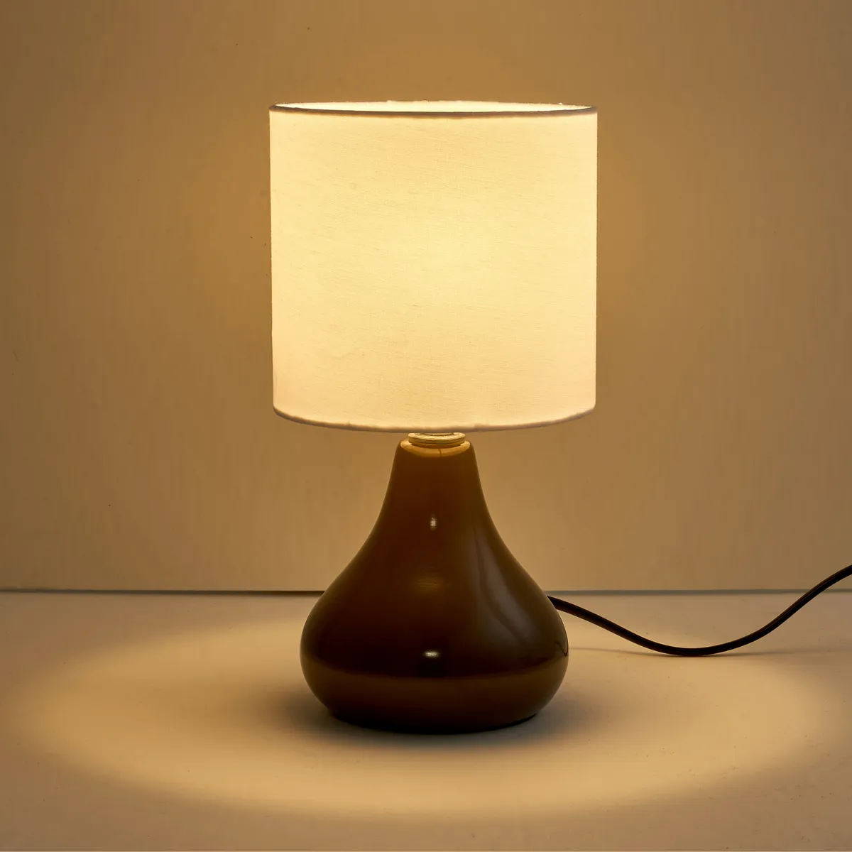 JUST HOME COLLECTION - Pack 2 Lámparas de Mesa Cerámica Café