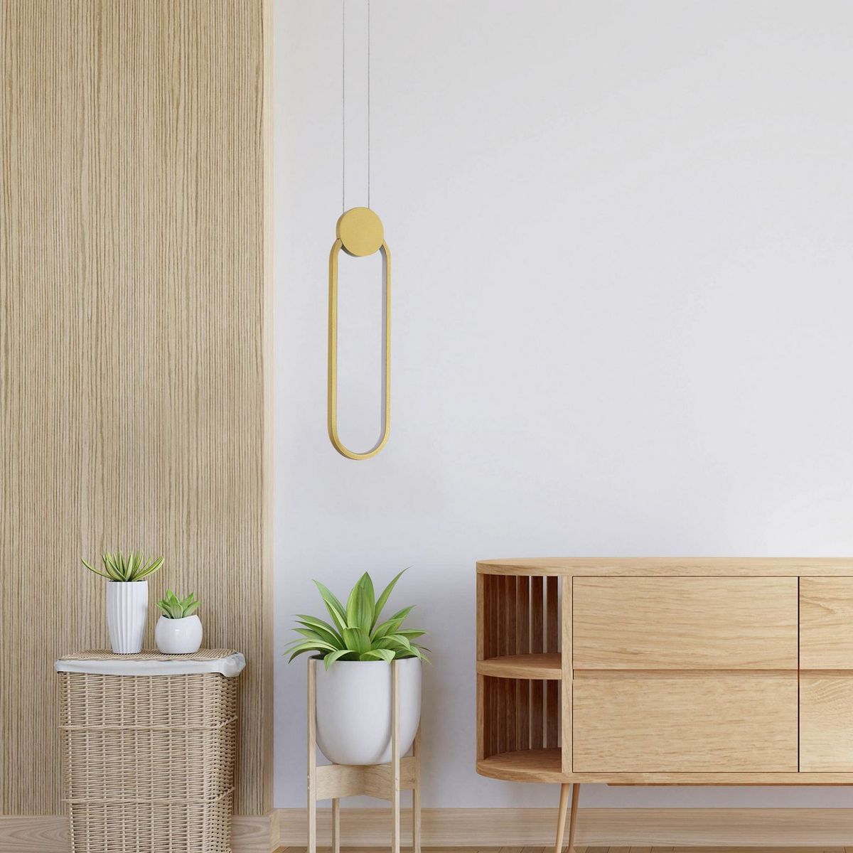 JUST HOME COLLECTION - Lámpara Colgante Led Safiro Luz Cálida Dorado