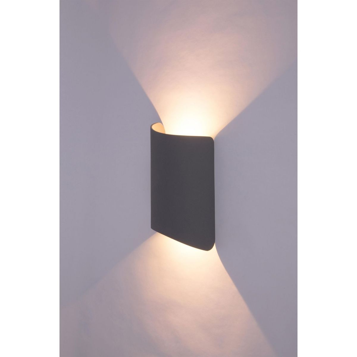 JUST HOME COLLECTION - Farol Muro LED Gris Luz Cálida