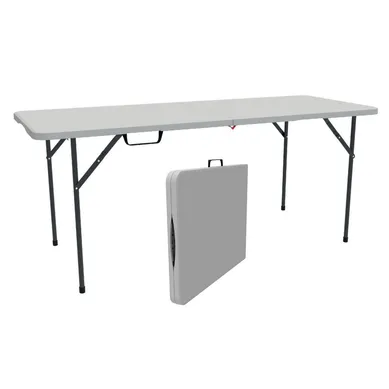 Mesa Plegable Rectangular Blanca 180CM