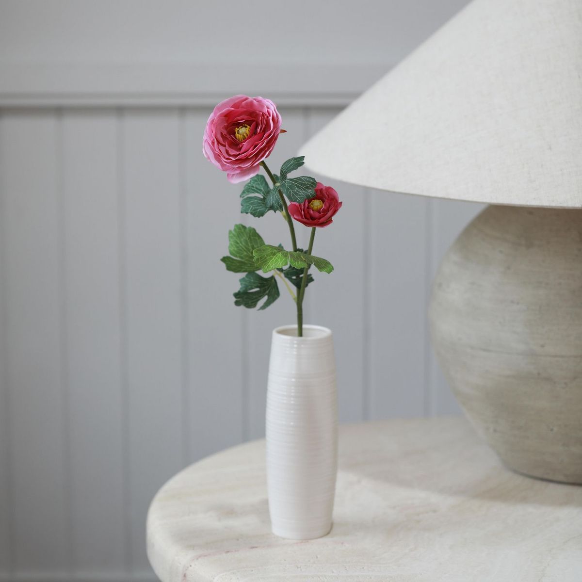 JUST HOME COLLECTION - Vara de Flor Artificial Ranunculus Rosado 54cm