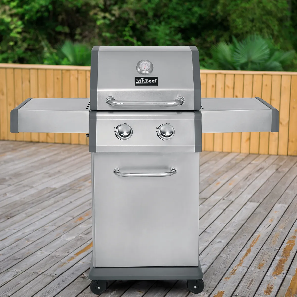 MR BEEF - Parrilla a Gas 2 Quemadores Acero Expert Mr Beef