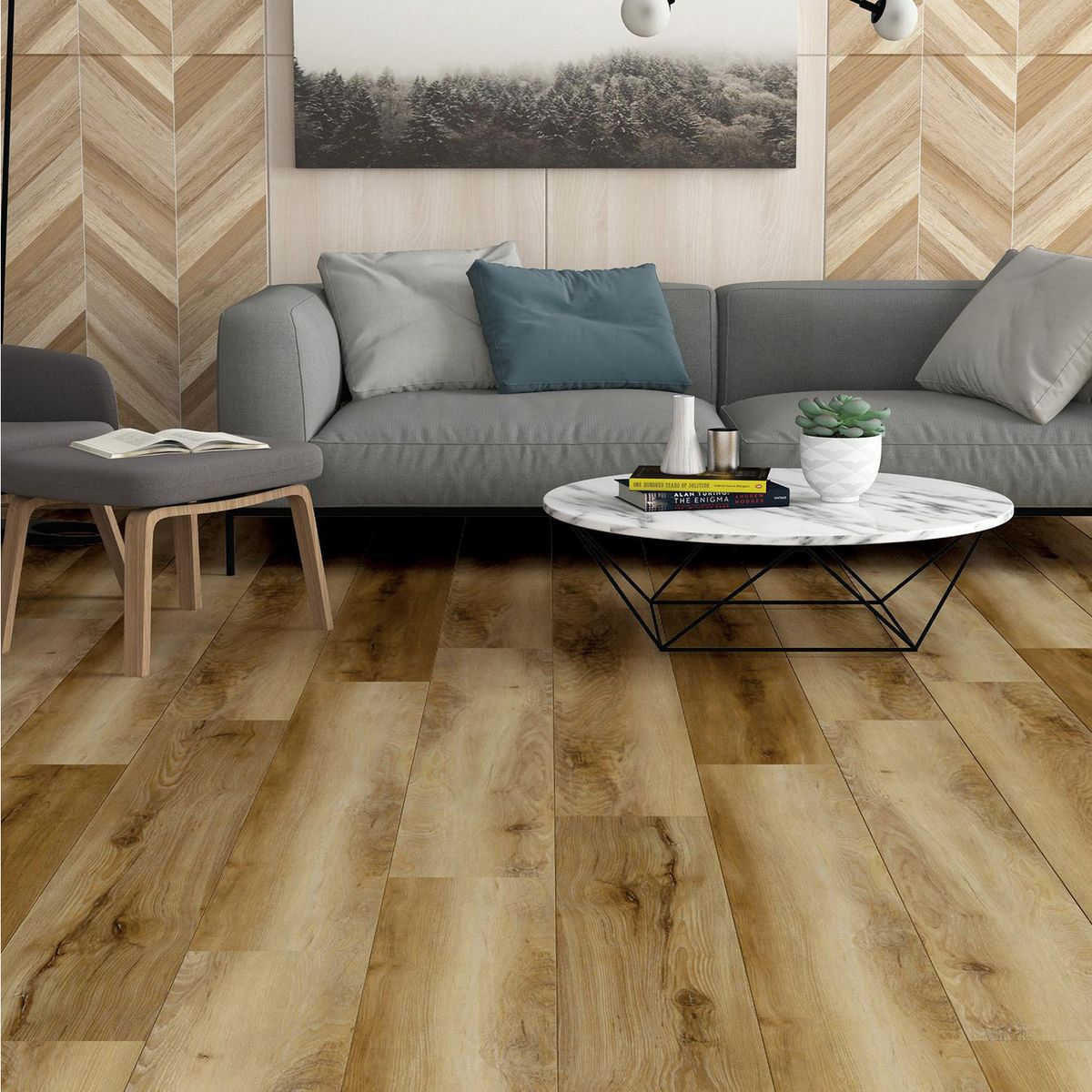 HOLZTEK - Piso SPC Pignut Hickory 6 mm 22.8x 152.4 cm 1.74 m2