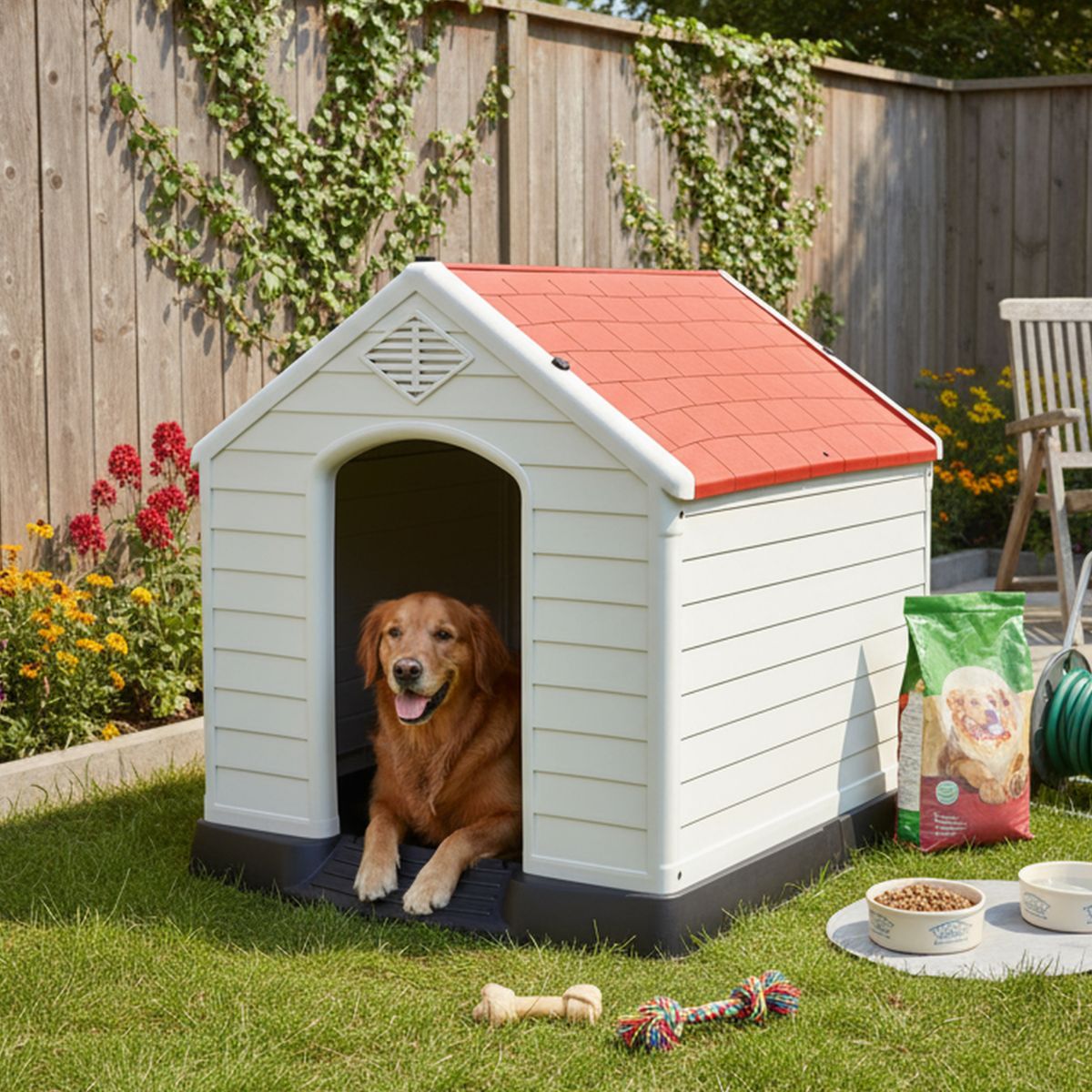 PETIZOOS - Casa para Perro 78.5x87.7x81.5cm