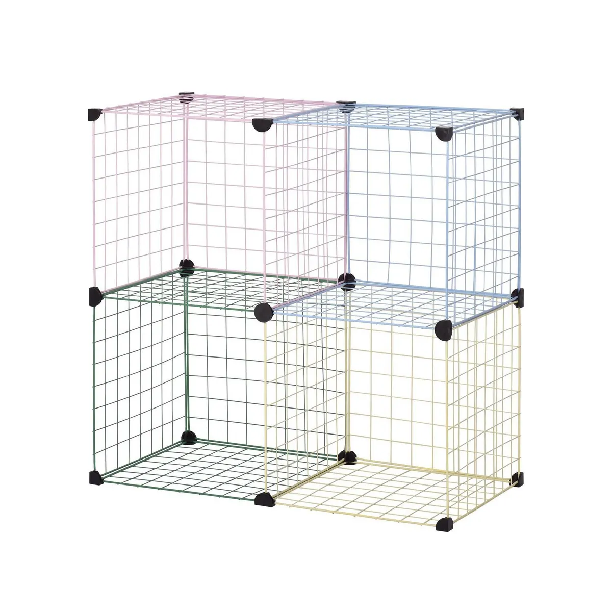 JUST HOME COLLECTION - Organizador 4 Cubos de Metal Multicolor