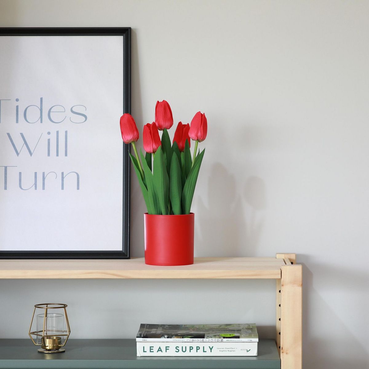 JUST HOME COLLECTION - Planta Art Tulipán Rojo