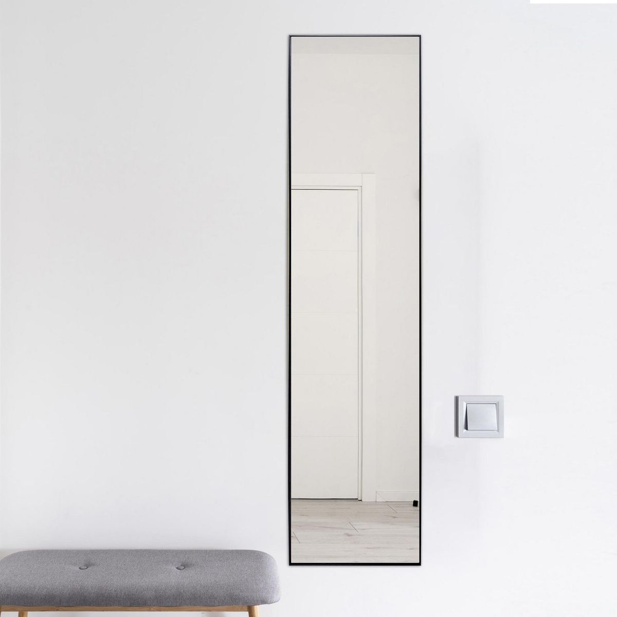 JUST HOME COLLECTION - Espejo Deco 30x150cm Negro