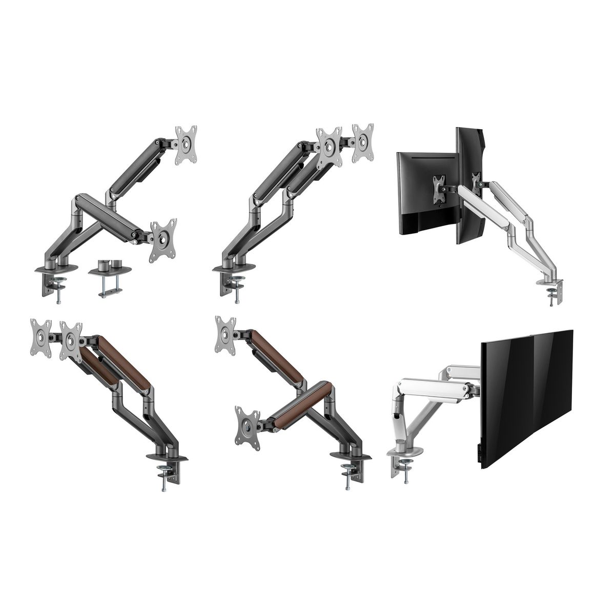 DAIRU - Soporte Brazo para 2 Monitores