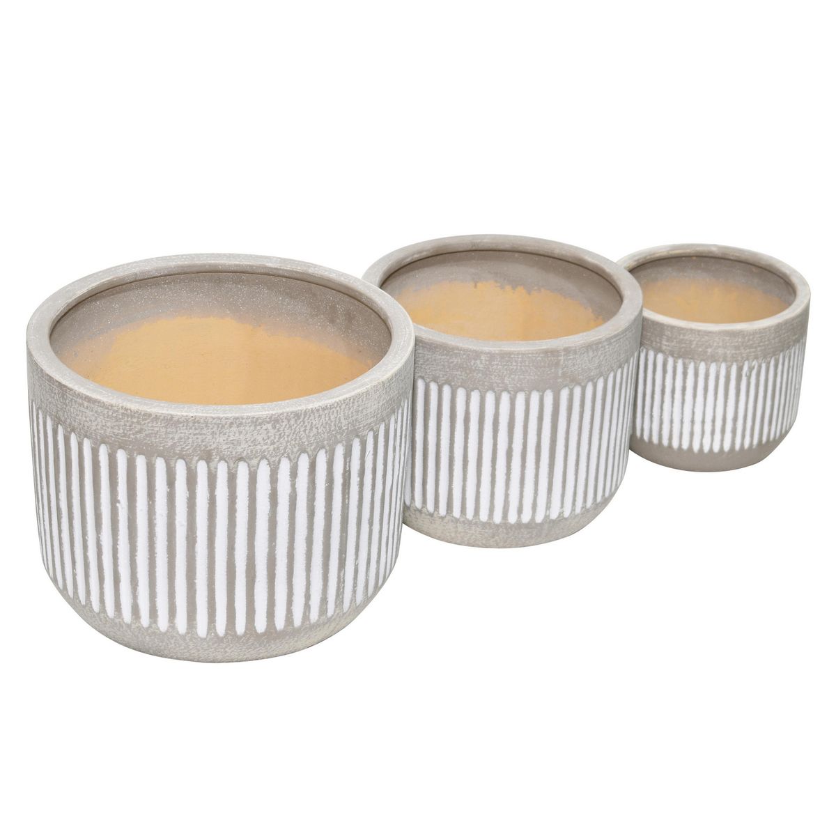 JUST HOME COLLECTION - Maceta Victoria Cerámica Gris L