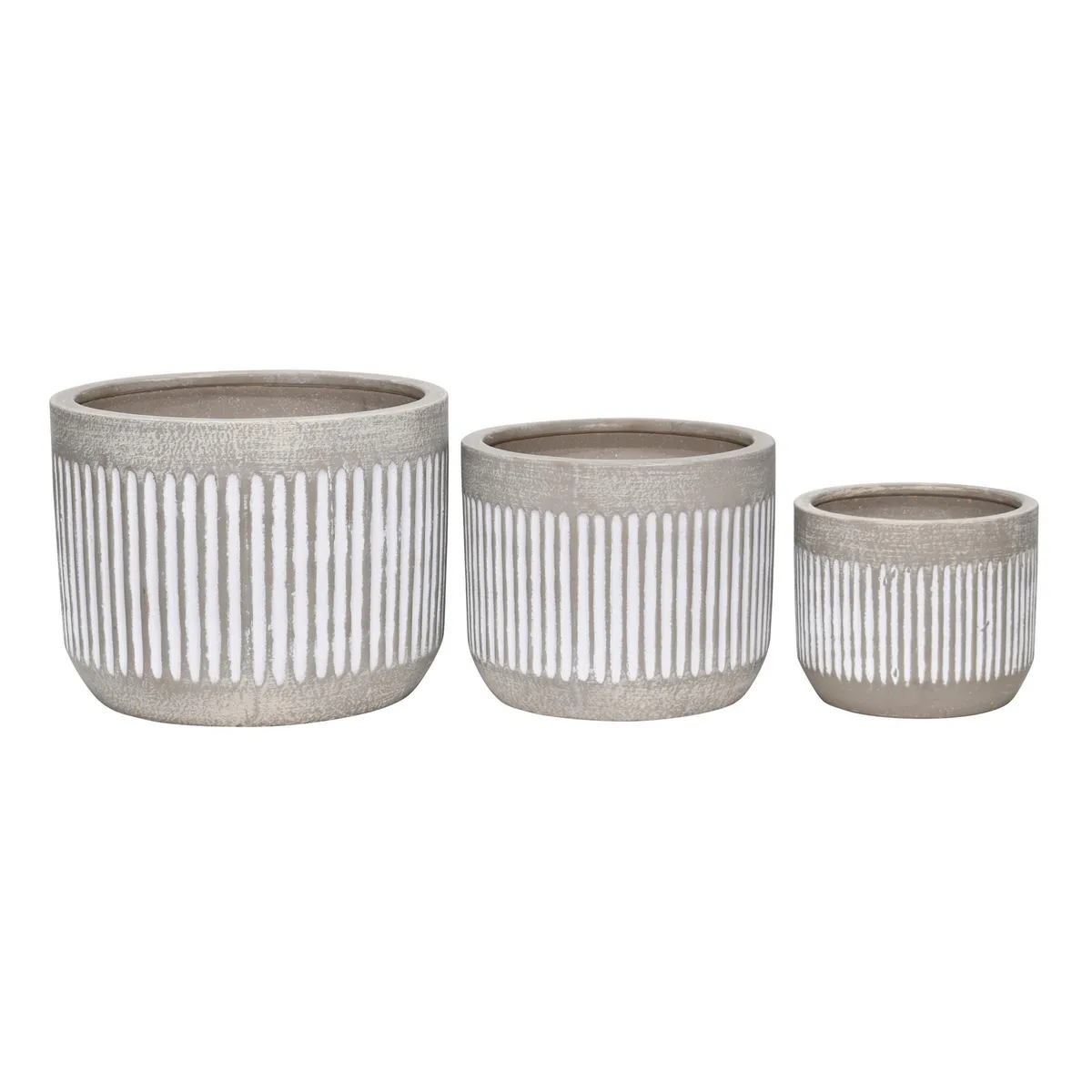 JUST HOME COLLECTION - Maceta Victoria Cerámica Gris M