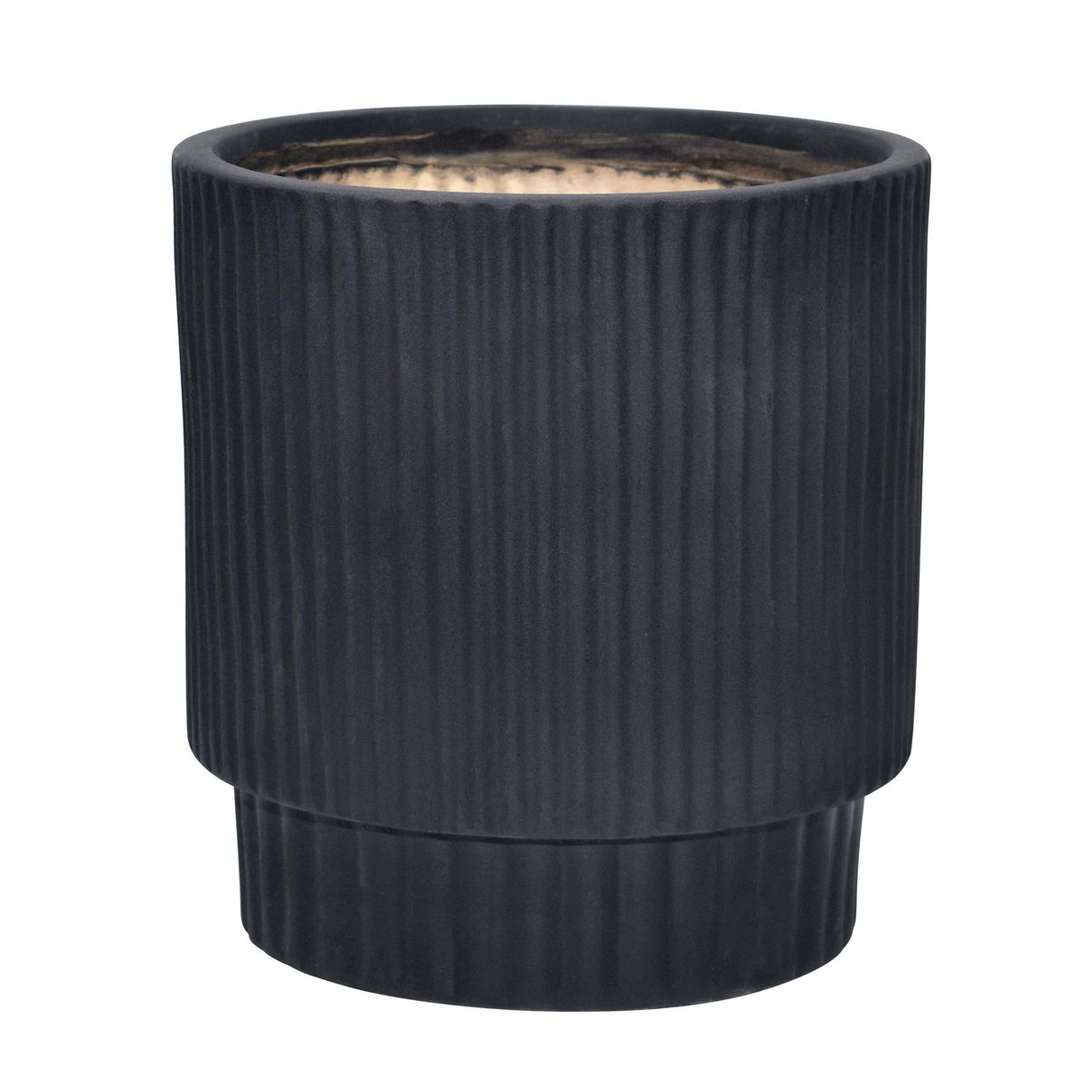 JUST HOME COLLECTION - Maceta Victoria de Cerámica Negro