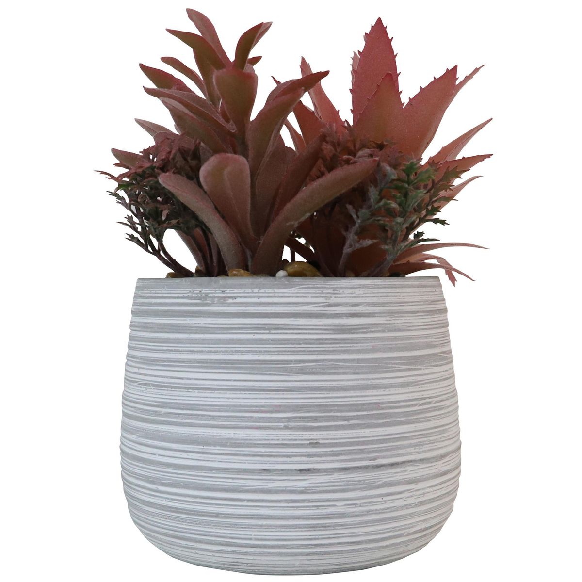 JUST HOME COLLECTION - Florero 21cm+ Planta Artificial