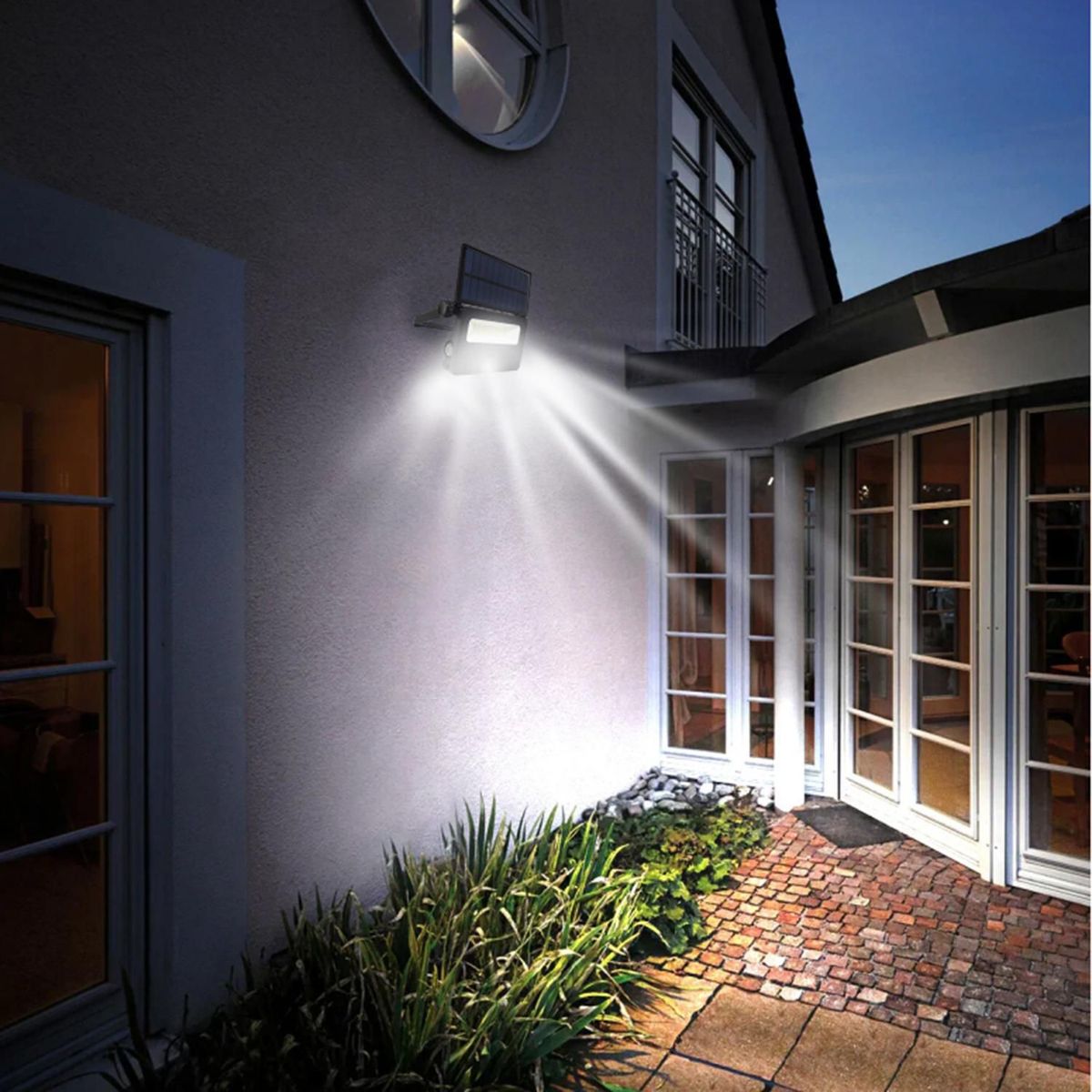 DAIRU - Braquete De Pared Exterior Solar Led 850Lm Negro