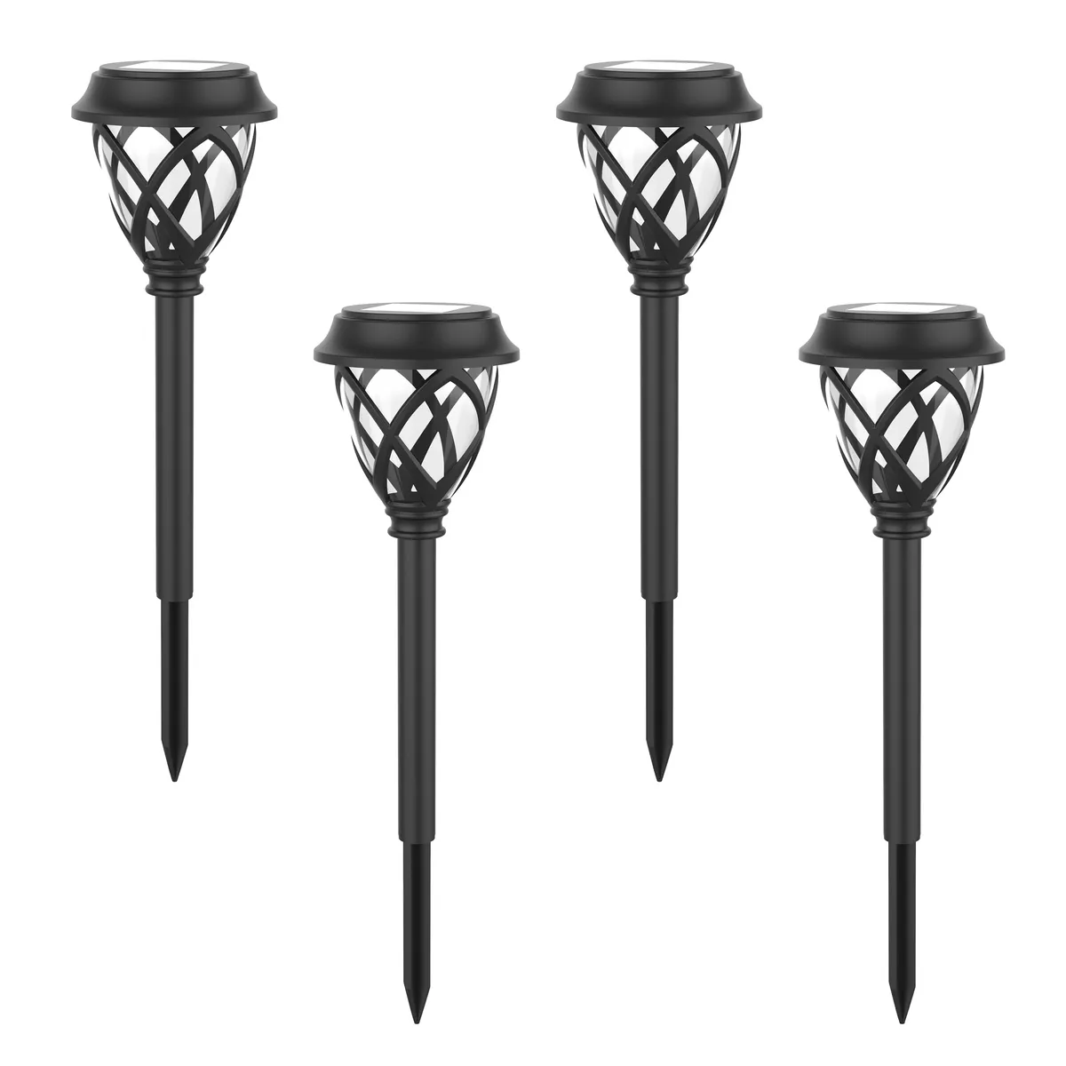 JUST HOME COLLECTION - Set 4 Estancas Solares Lime Negro Luz Fría